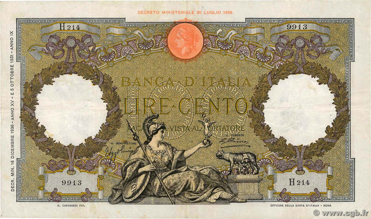 Moneta da 100 Lire del 1955 con la figura di Minerva e scritta "prova" in evidenza.